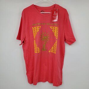 NWT Fifa World‎ Cup Qatar Pink Short Sleeve Graphic 2022 Shirt Size XL